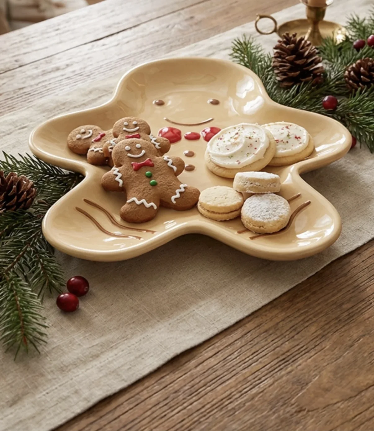 Gingerbread Man Serving Plate
